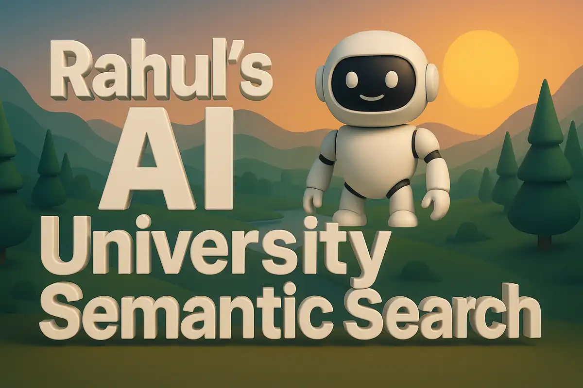 Building my AI University Semantic Search App